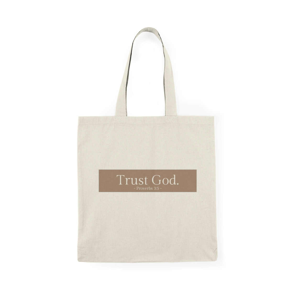 Trust God Natural Tote Bag