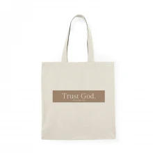 Trust God Natural Tote Bag