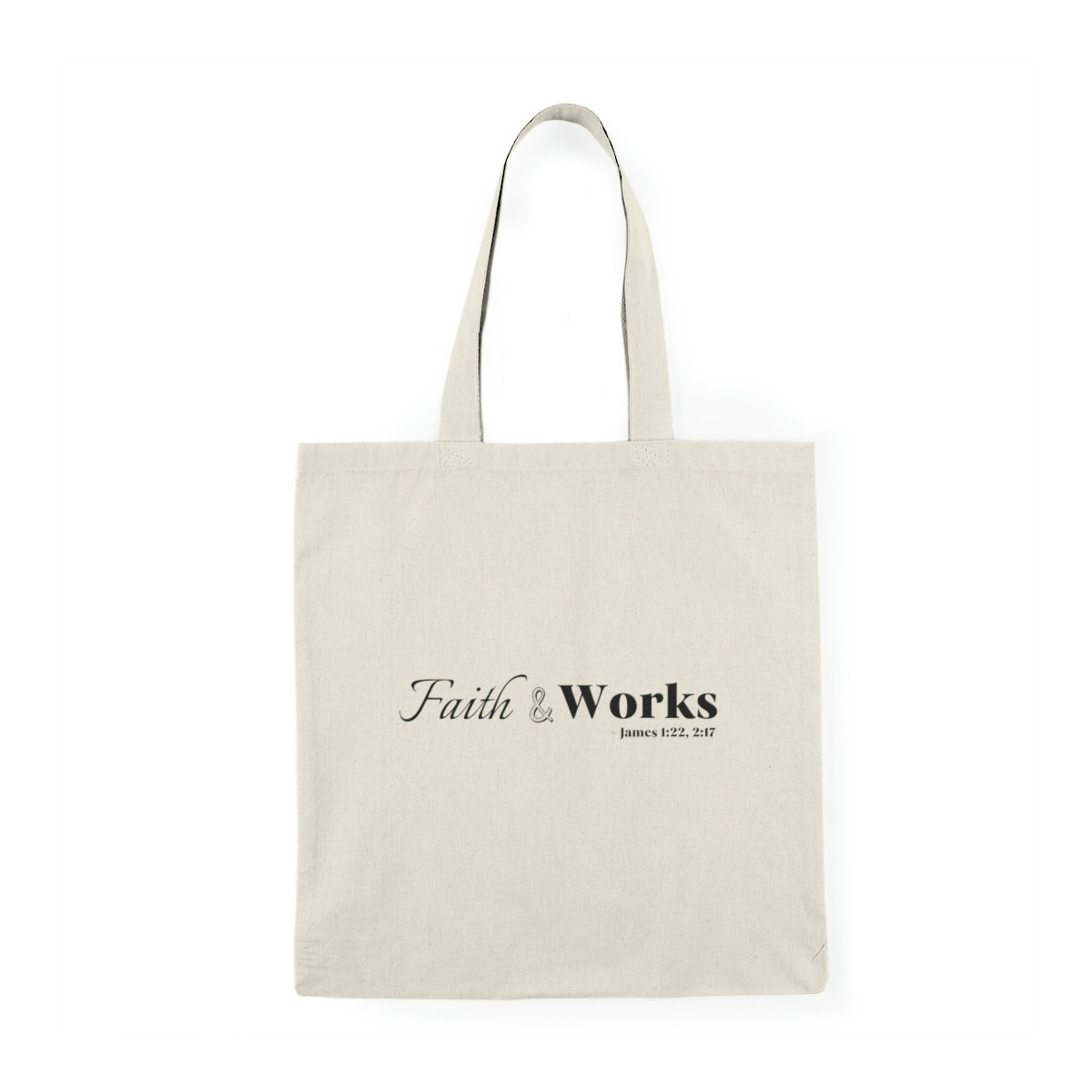 Faith & Works Natural Tote Bag