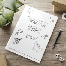 Doodle Book Hardcover Notebook with Puffy Covers