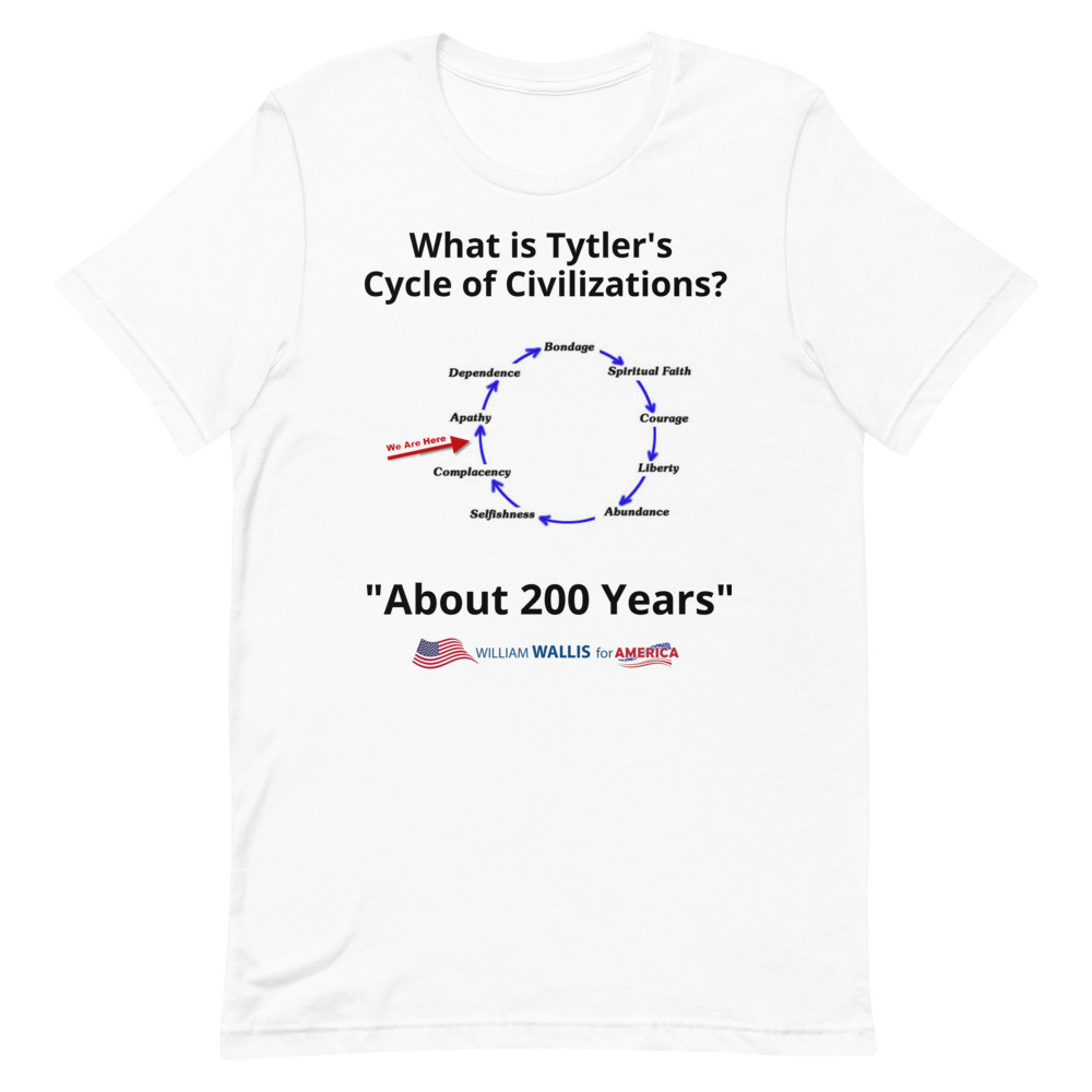 What is Tytler's Cycle of Civilizations? - Unisex t-shirt