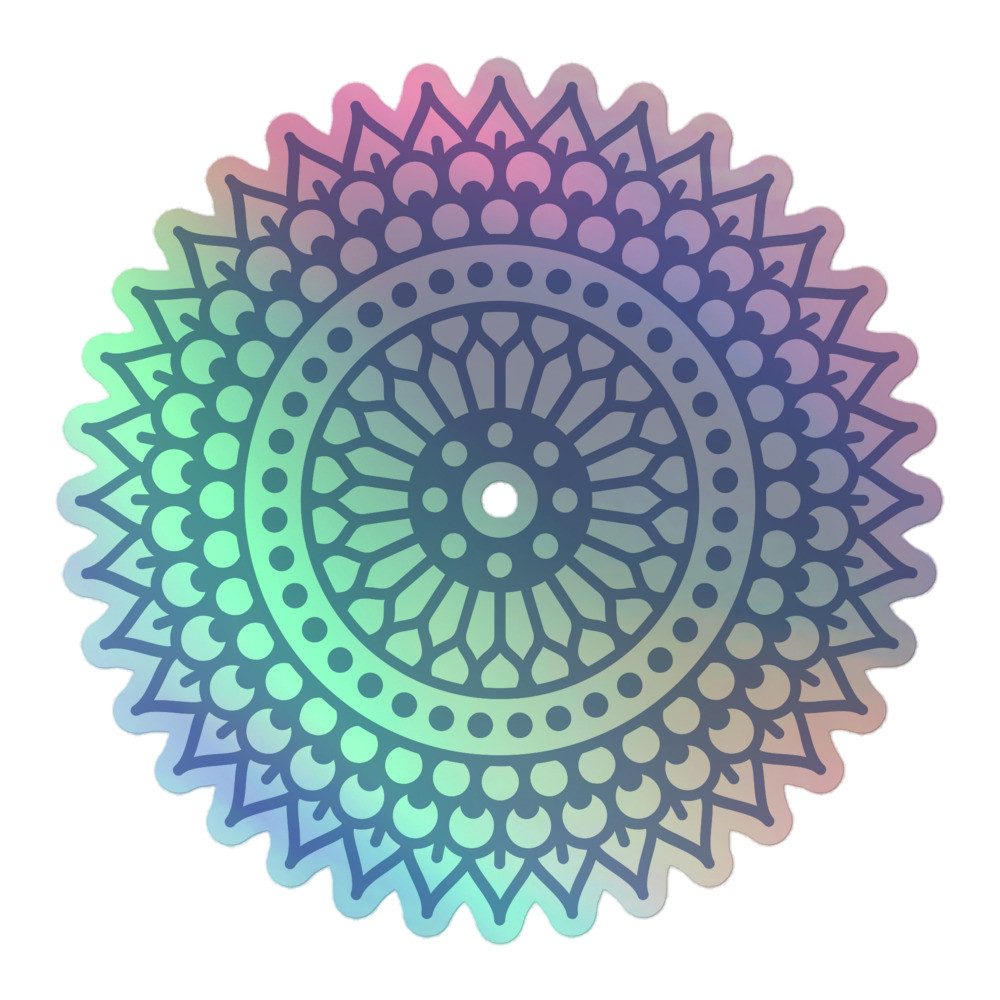 "Mandala" Kiss-Cut Holographic Sticker - For Focus / Meditation - Version 3