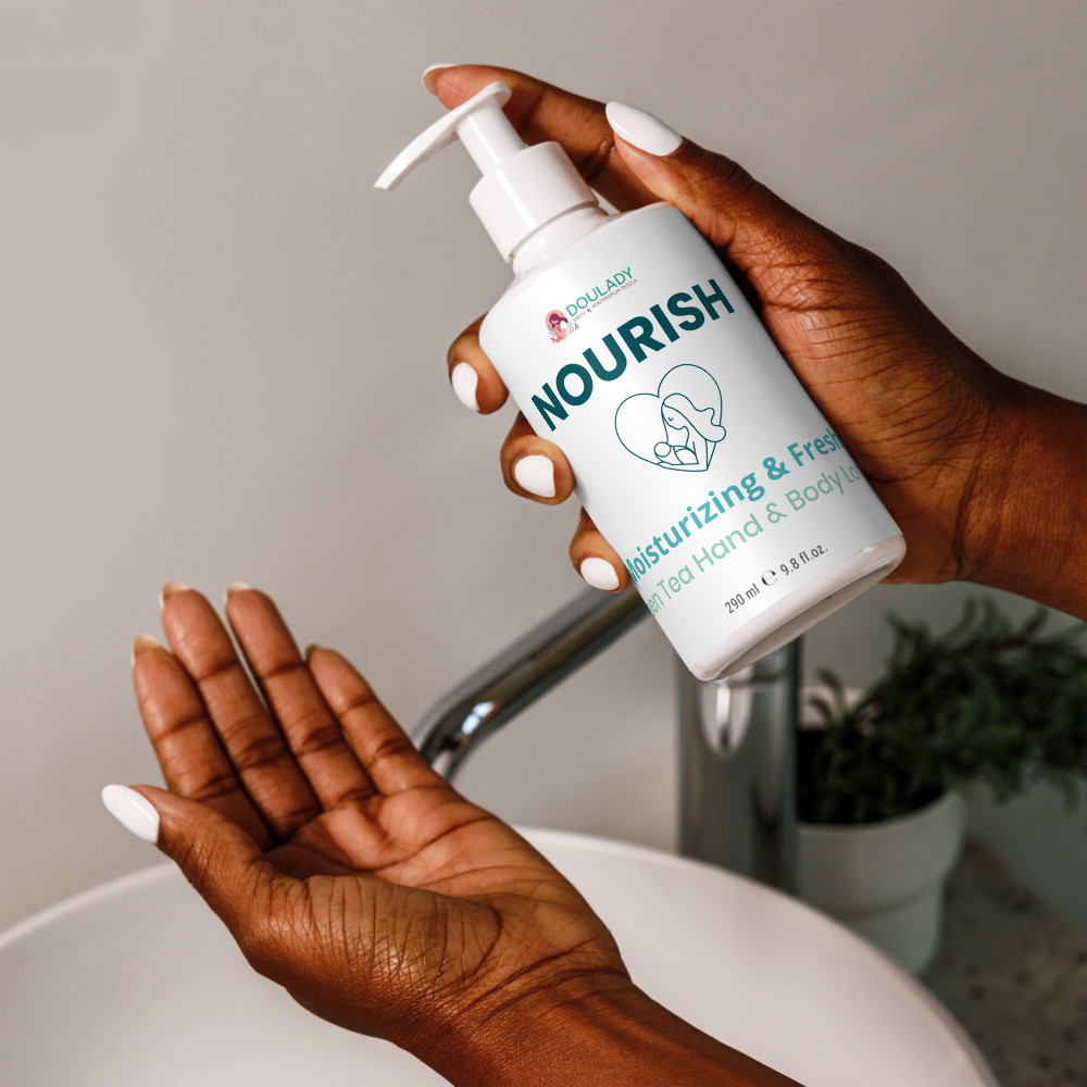 "Nourish" Moisturizing & Fresh Hand & Body Lotion - Green Tea - Vegan - Certified Natural With Essential Oils