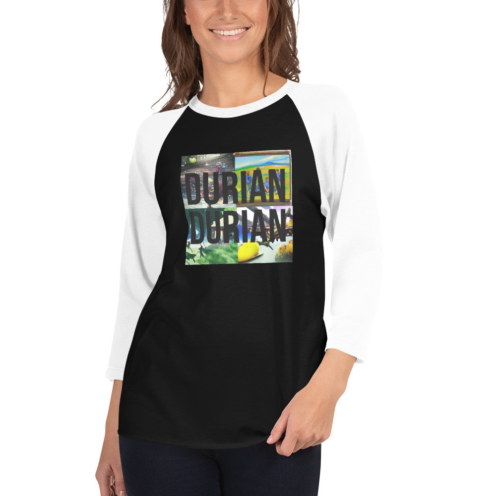 Durian Durian AI Images 3/4 sleeve raglan shirt