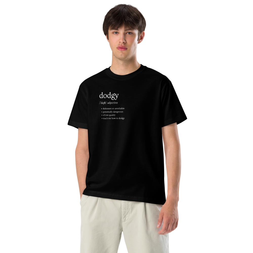 Definition "Dodgy" Black Lightweight cotton t-shirt