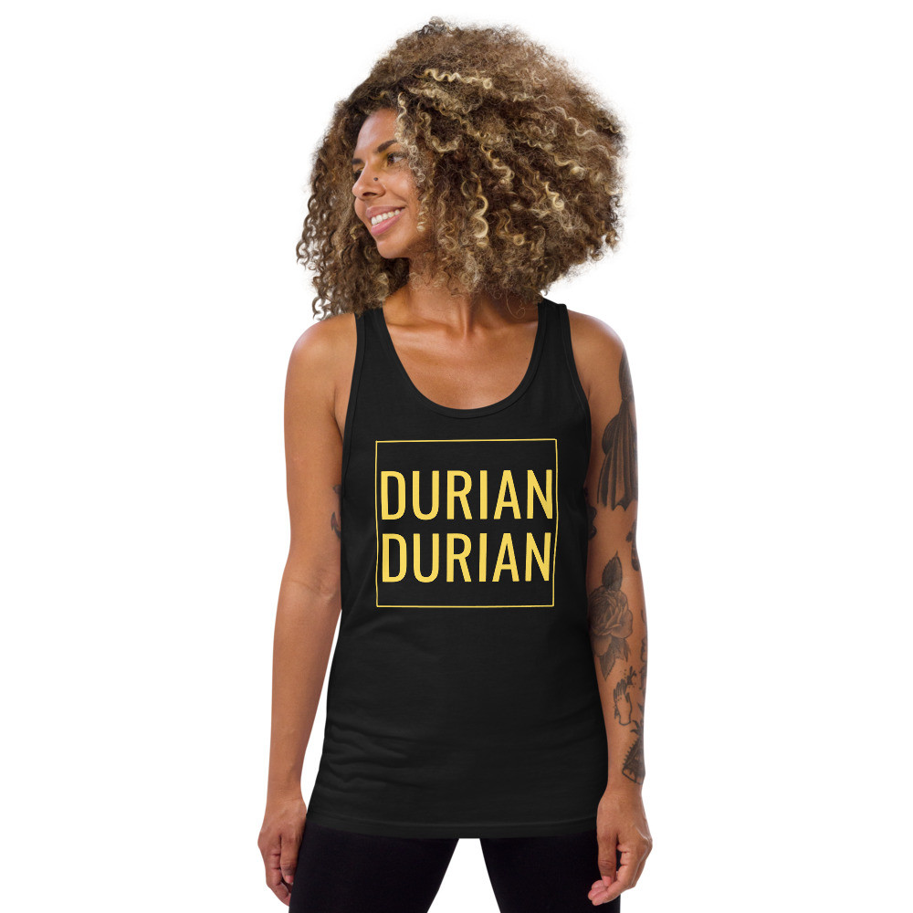 Durian Durian Unisex Tank Top Yellow Font