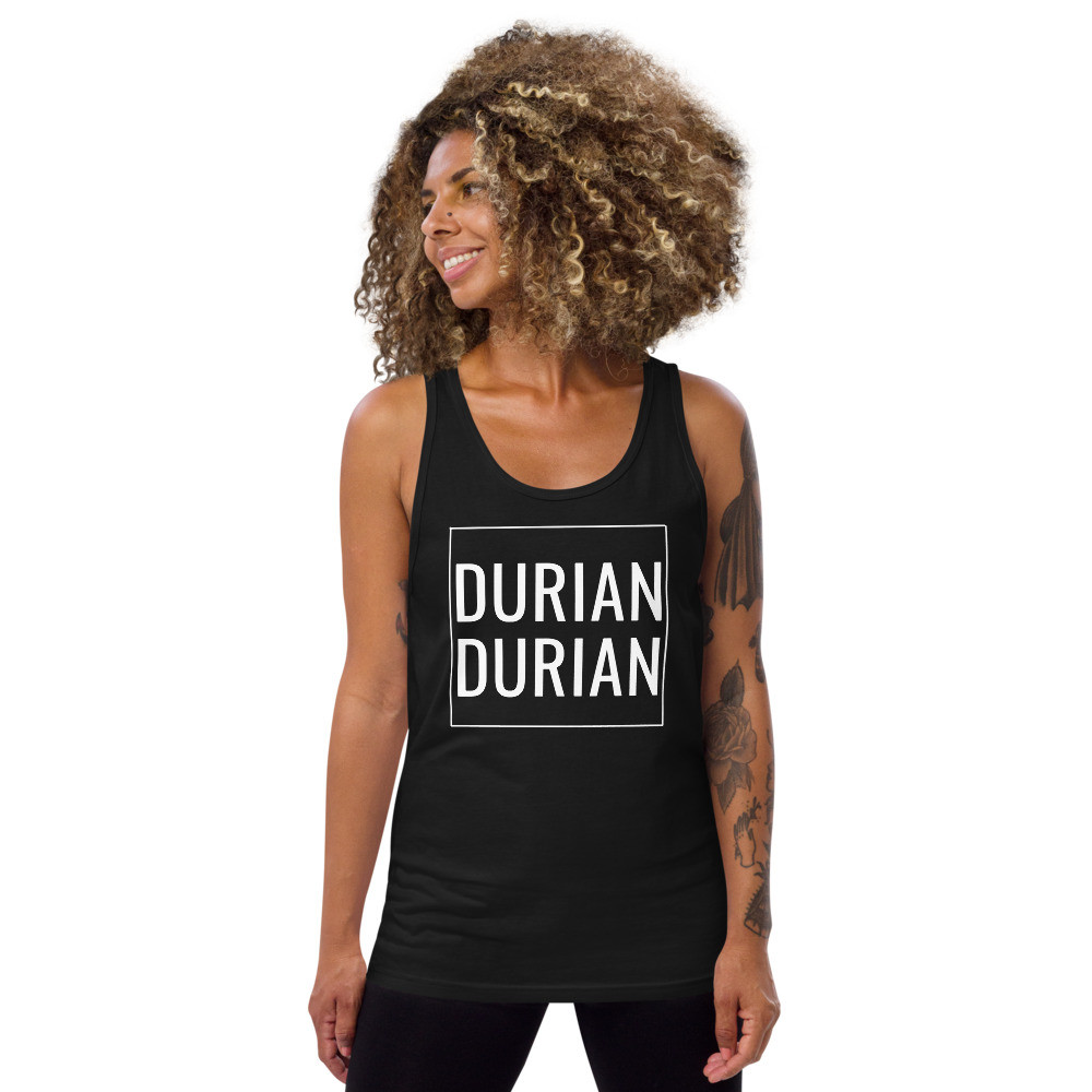 Durian Durian Unisex Tank Top White Font