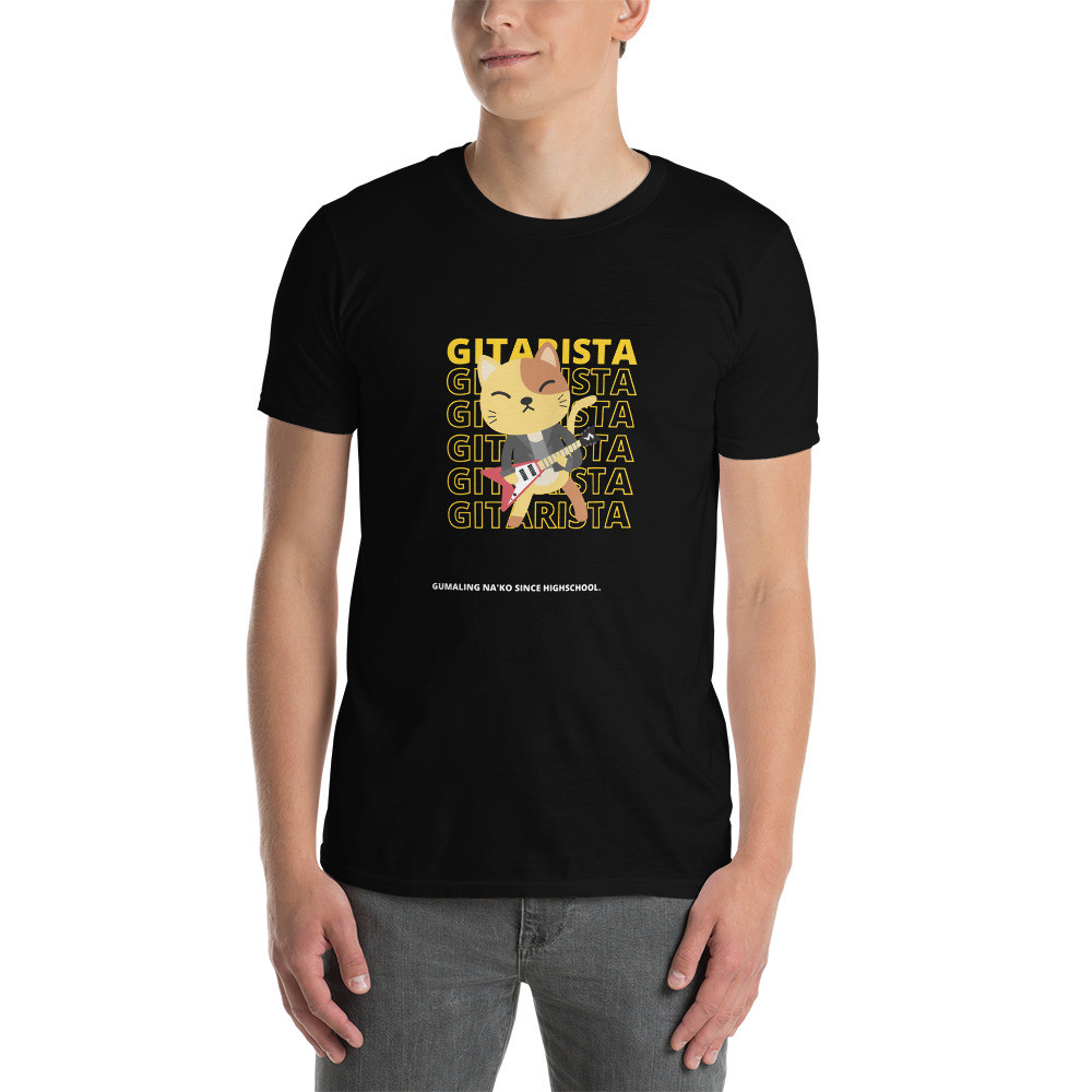 Band Member Gitarista Cat Tagalog Tagline Short-Sleeve Unisex T-Shirt