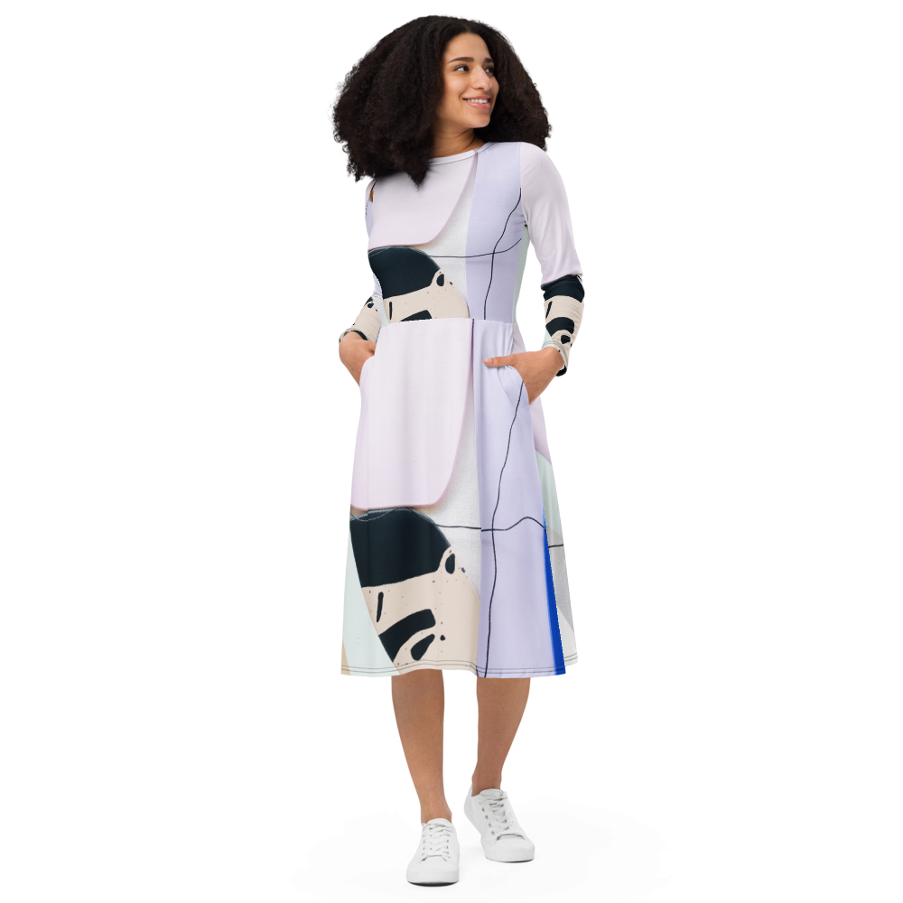 Teesphere : Women's long sleeve midi dress