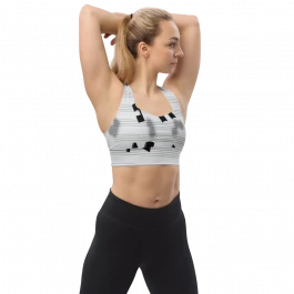 Teesphere : Women's Longline Sports Bra ( 3D Design )
