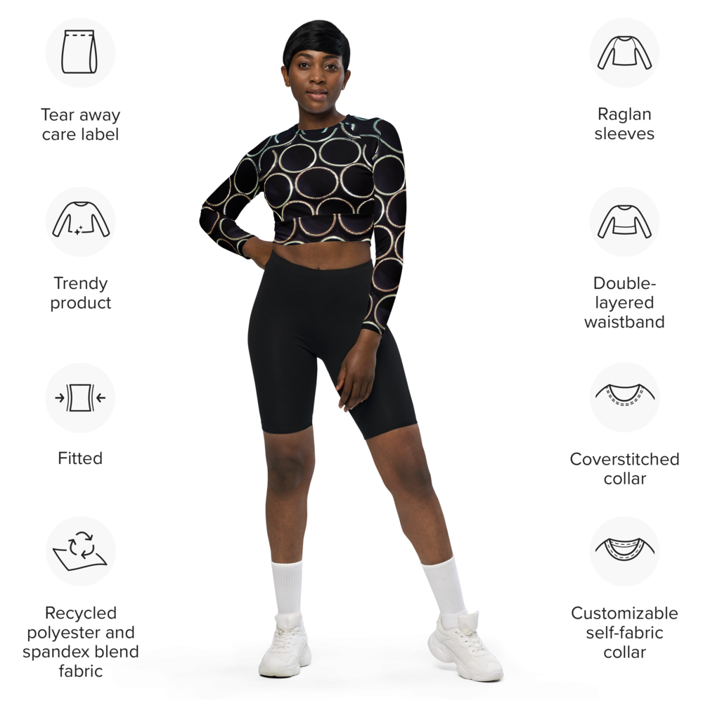 Teesphere : Women's Long Sleeve Crop Top
