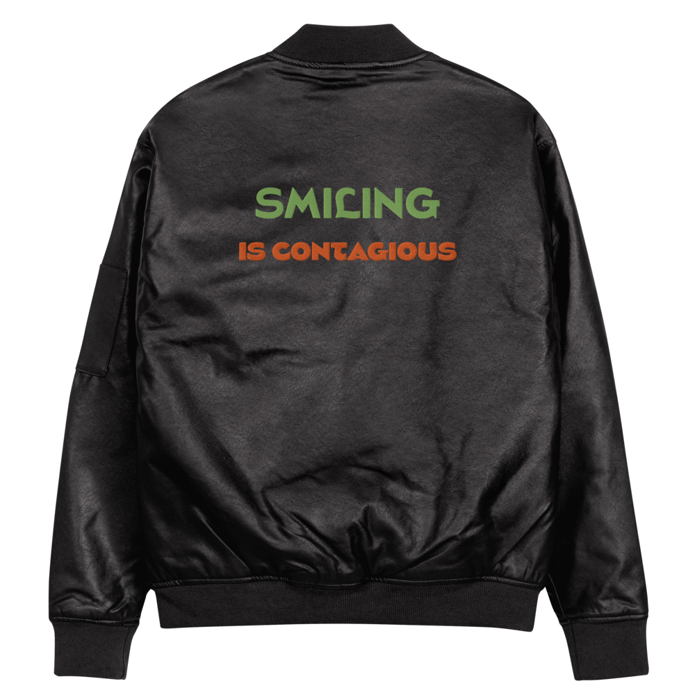 Teesphere : Unisex Leather Bomber Jacket