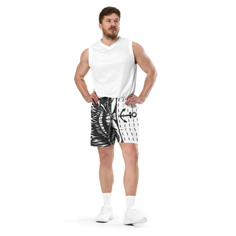 Teesphere: Unisex Printed Mesh Shorts