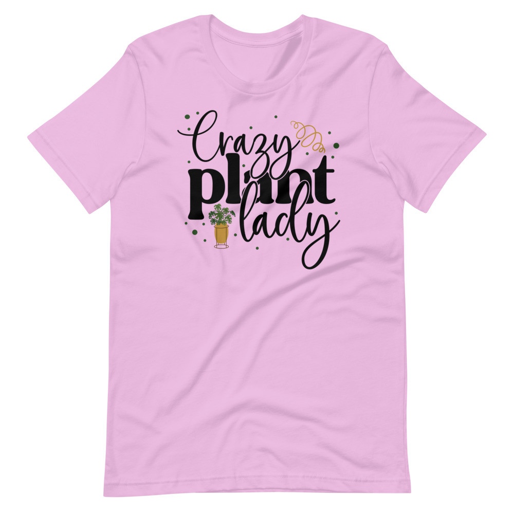 UNISEX CRAZY PLANT LADY BLACK T-SHIRT S-3XL