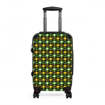 Dahn Dahlas Green & Yellow Logo Suitcases