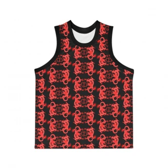 Red China Dragons + Dahn Dahlas Logo Unisex Basketball Jersey