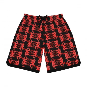 Red China Dragons + Dahn Dahlas Logo Rib Shorts