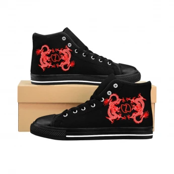 Red China Dragons + Dahn Dahlas Logo Classic Sneakers