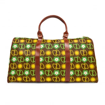Sun & Flower Collection Brown Waterproof Travel Bag