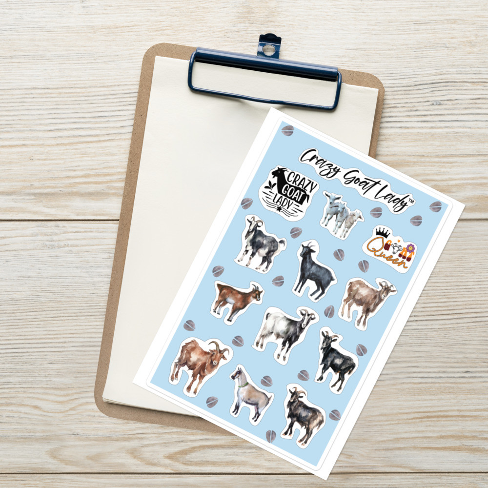 Crazy Goat Lady Sticker sheet