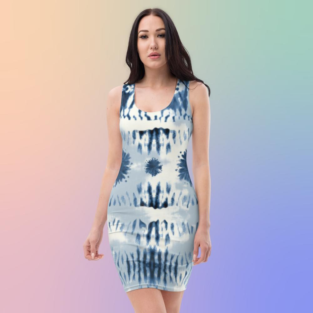 Denim Tie-Dye Bodycon