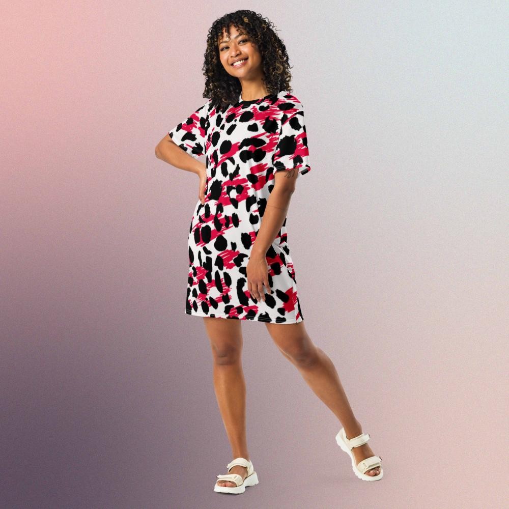 Blood Snow Leopard T-shirt Dress