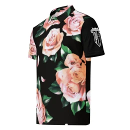 Black Blossom Slim Fit Polo