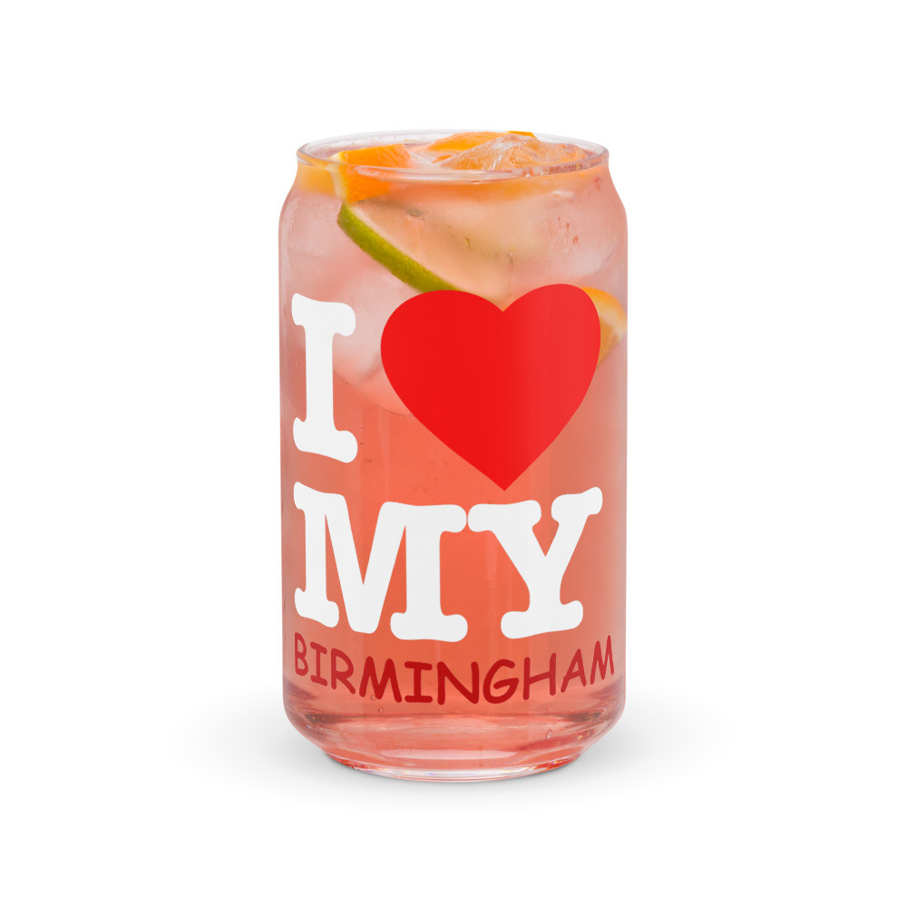 I Love My Birmingham - Can-shaped glass