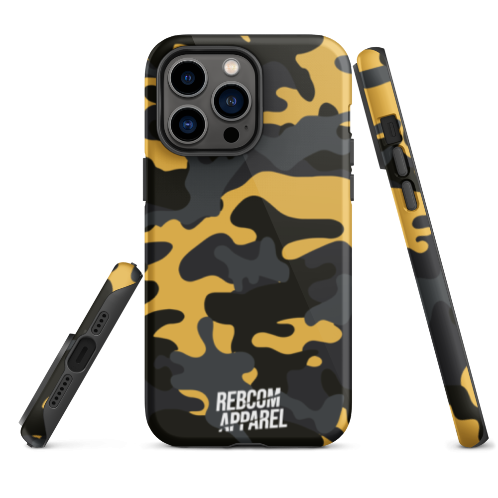 Tough iPhone Case Orange Camo