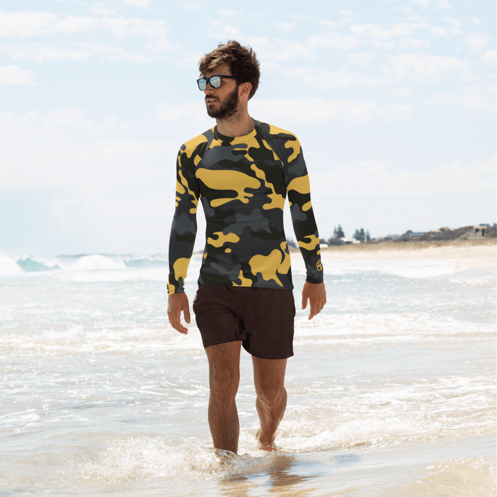 Men's Rash Guard Orange Camo