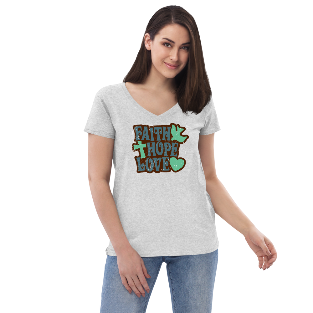 Women’s Recycled V-Neck S-Shirt Faith