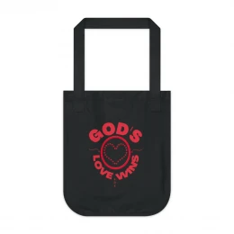 God's Love Wins Organic Canvas Tote Bag