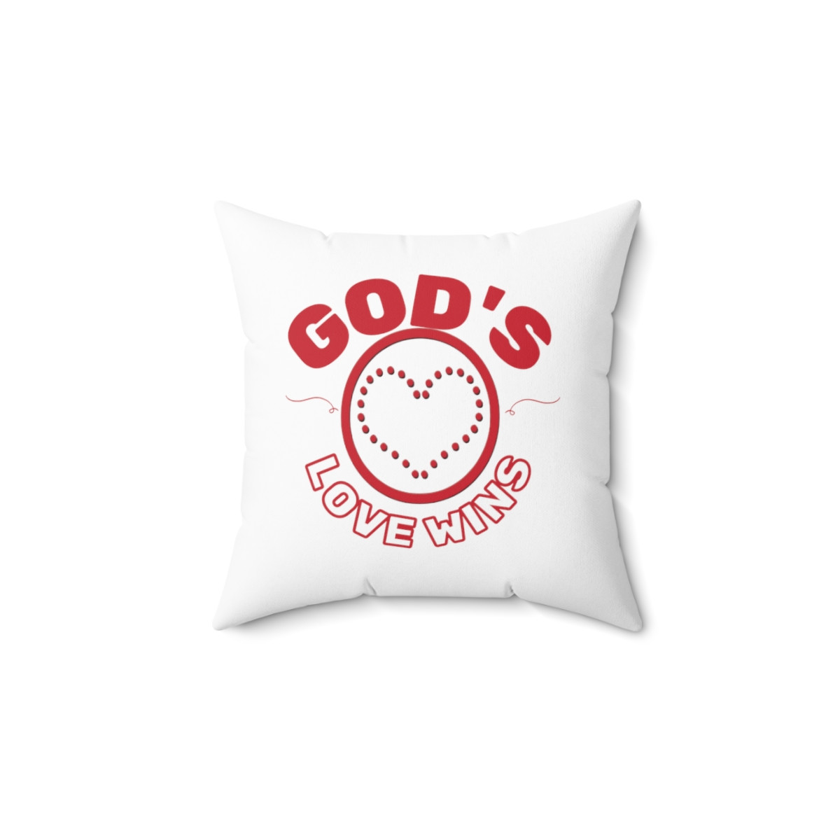 God's Love Wins Spun Polyester Square Pillow