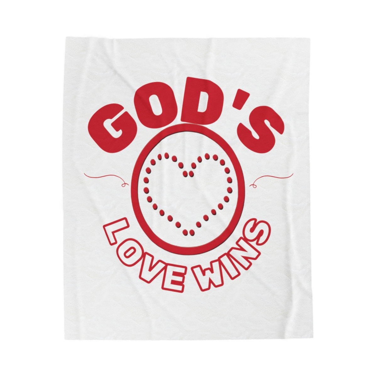 God's Love Wins Velveteen Plush Blanket