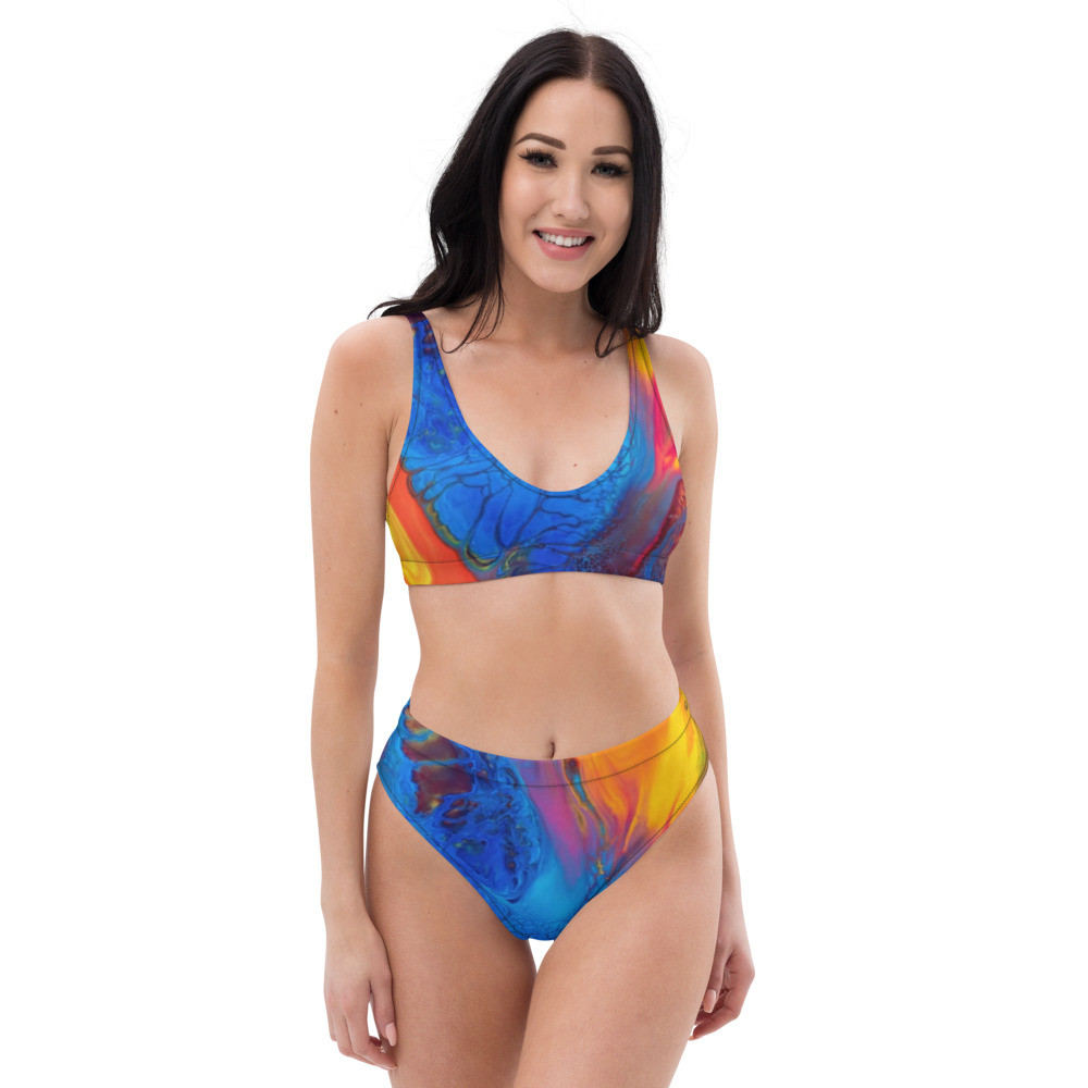 Recycled high-waisted bikini