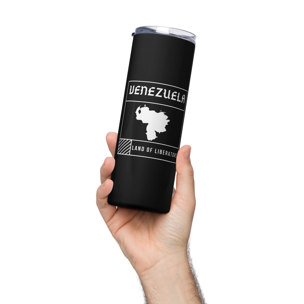 Vasos de acero timbrado ( Venezuela tierra de libertadores)