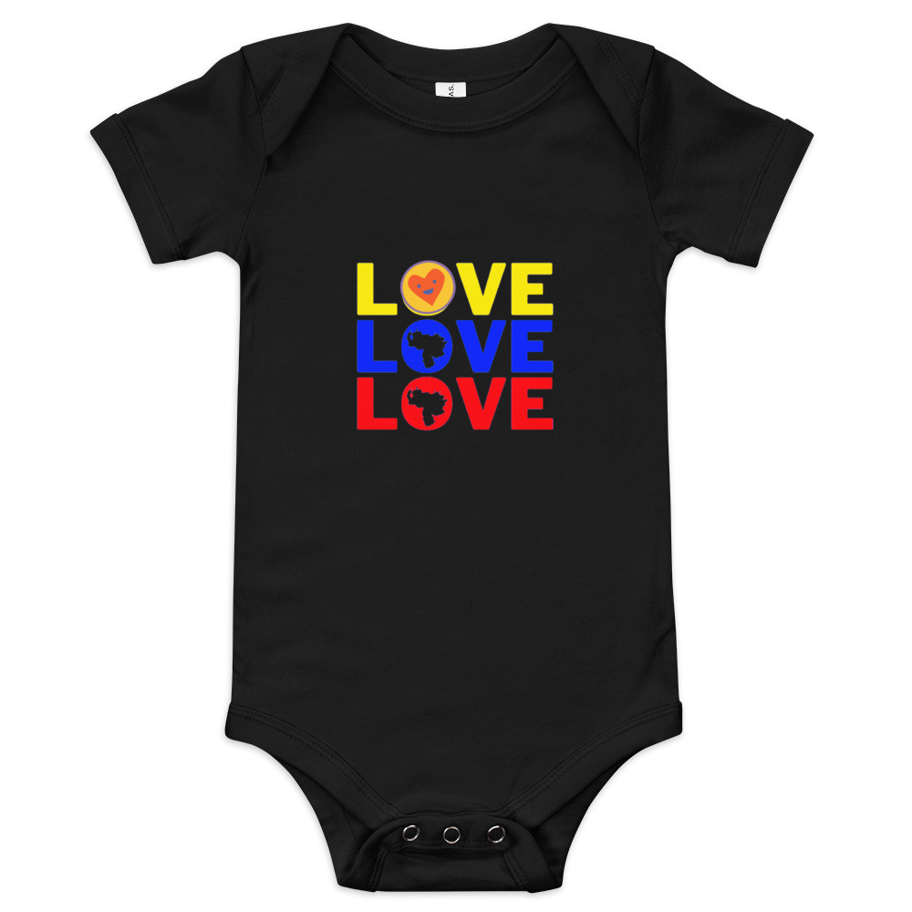 Baby short sleeve one piece Love Venezuela