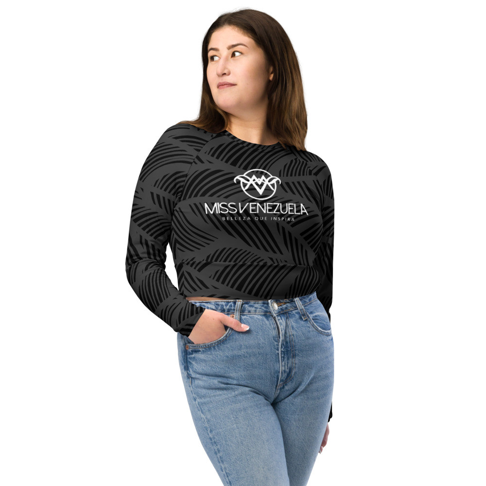 Recycled long-sleeve crop top Miss venezuela