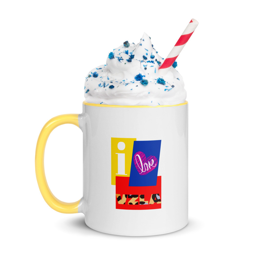 Taza para caé o té con color I Love VZLA