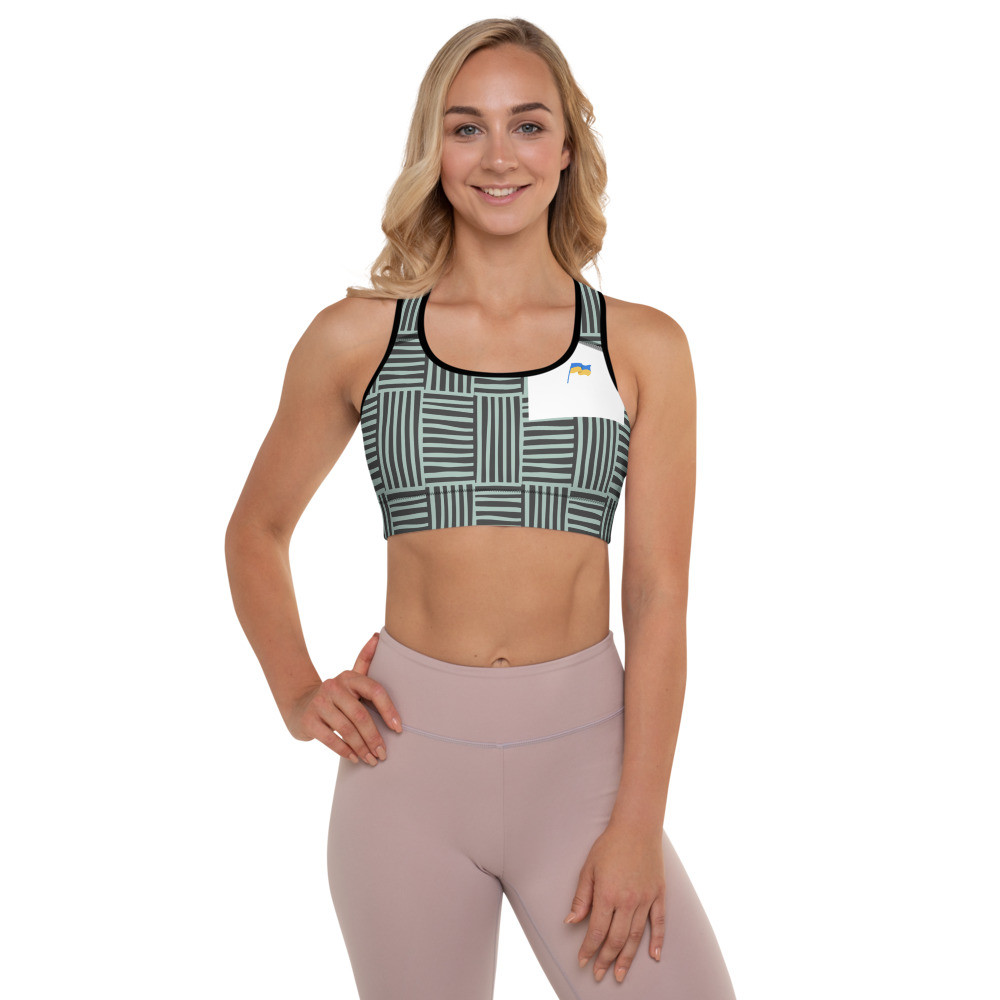 Stand for Ukraine Padded Sports Bra