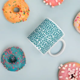 White glossy mug