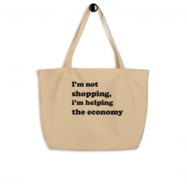 Large organic tote bag