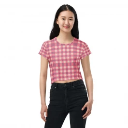 Vintage All-Over Print Crop Tee