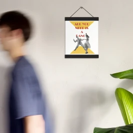 Vintage Poster with hangers