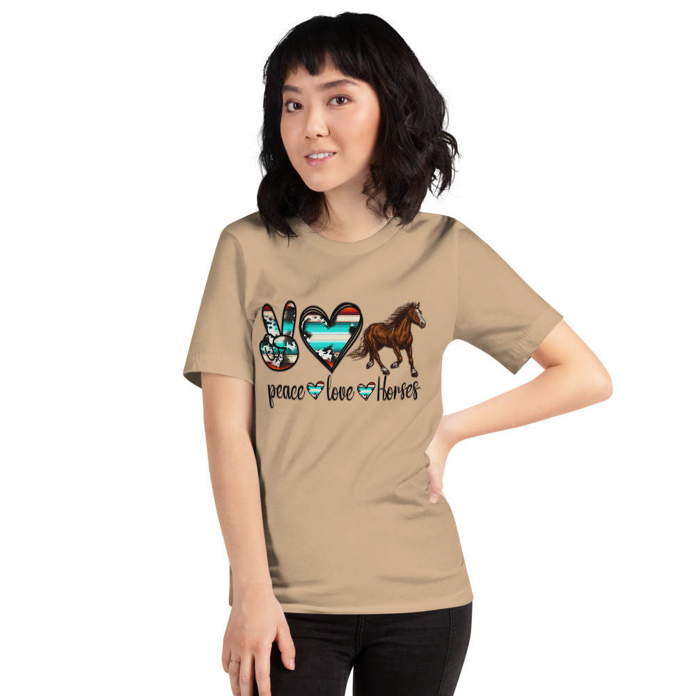 Peace Love Horses Unisex T-shirt
