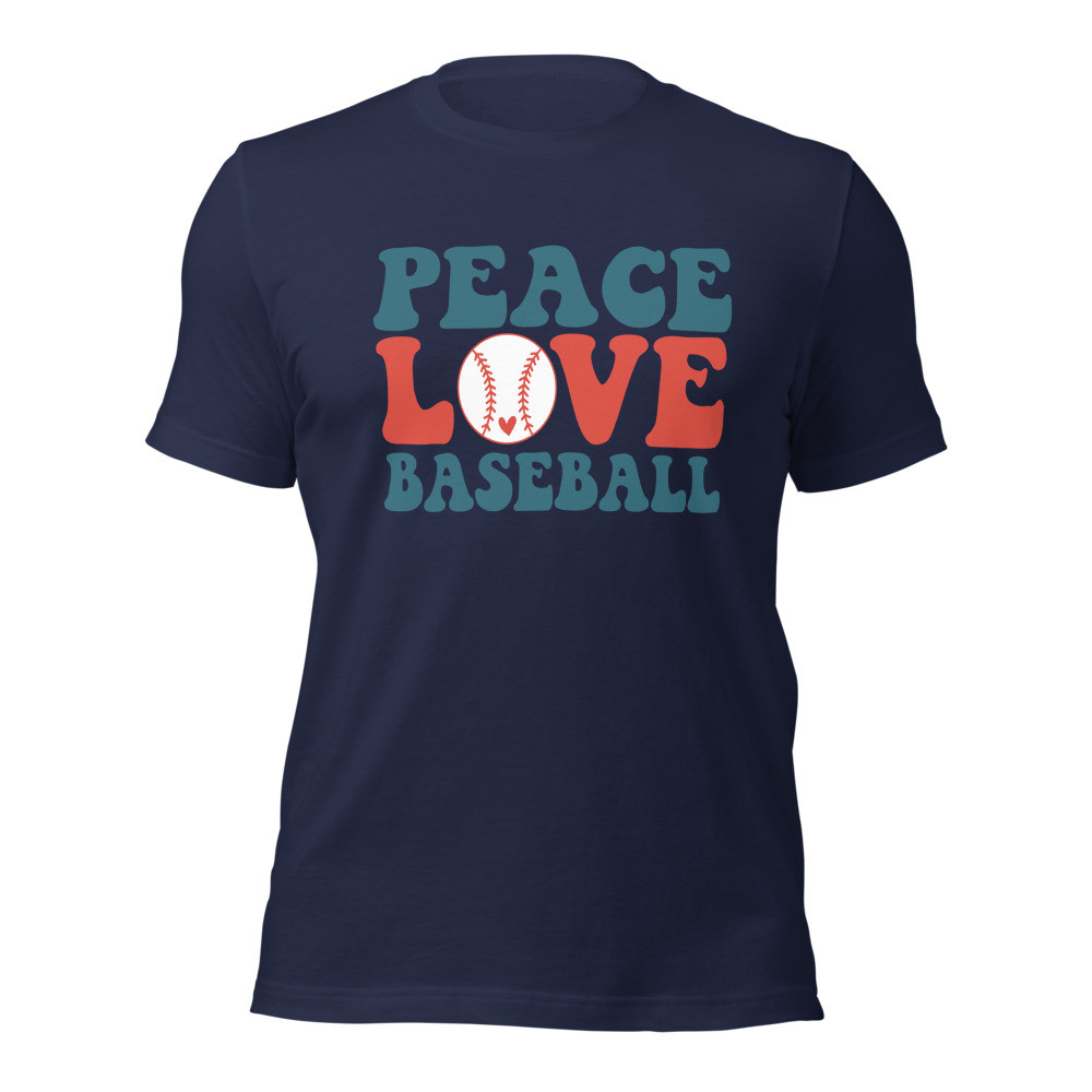 Peace Love Baseball Unisex T-shirt