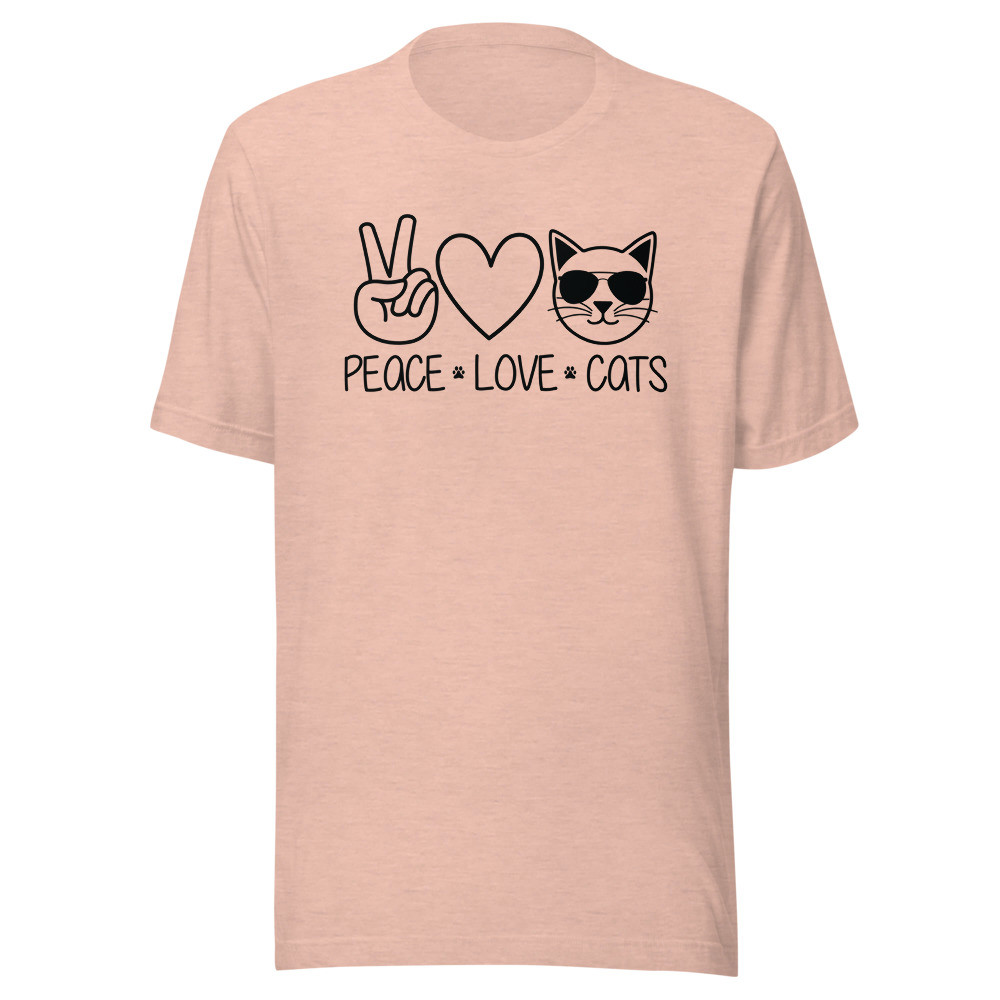 Peace Love Cats Unisex T-shirt