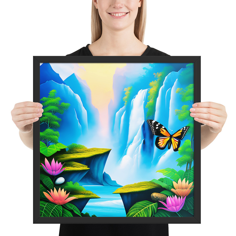 Jungle Paradise - 18" x 18" Framed Poster