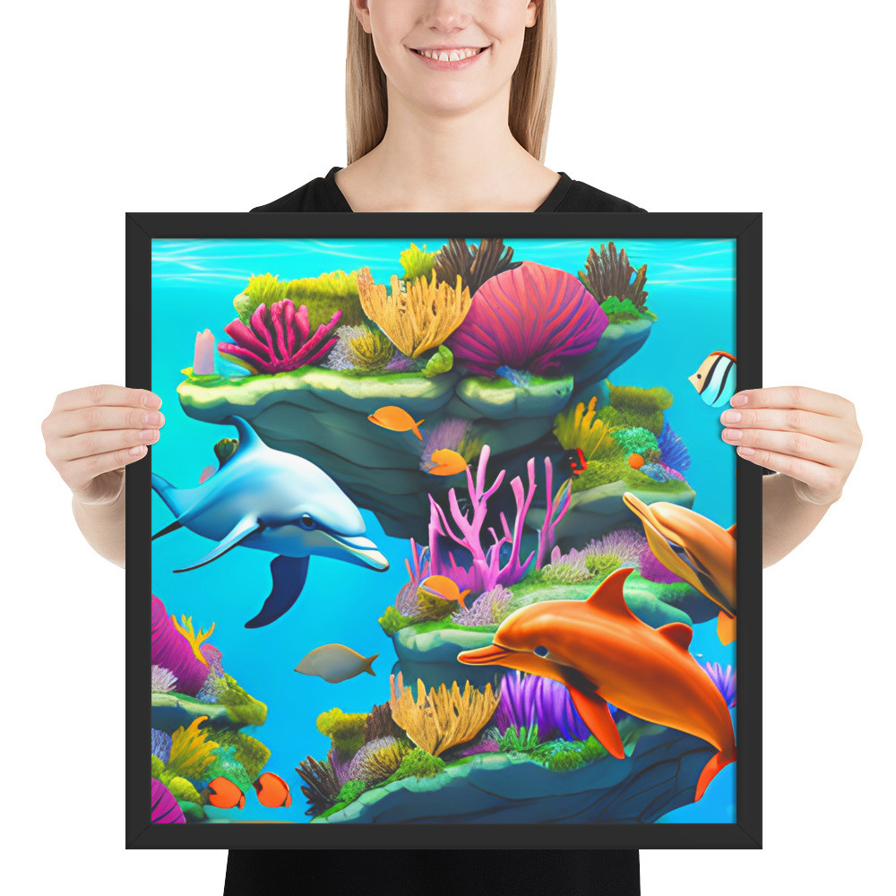 Coral Reef - 18" x 18" Framed Poster