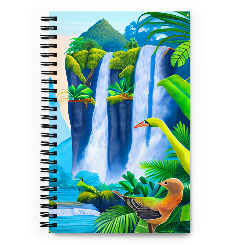 Jungle Waterfalls - Spiral Notebook